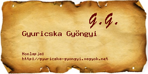 Gyuricska Gyöngyi névjegykártya