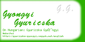 gyongyi gyuricska business card